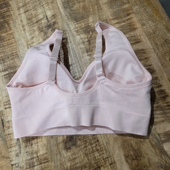 Puma Women's Light Pink Sports Bra - Picture 2 of 3